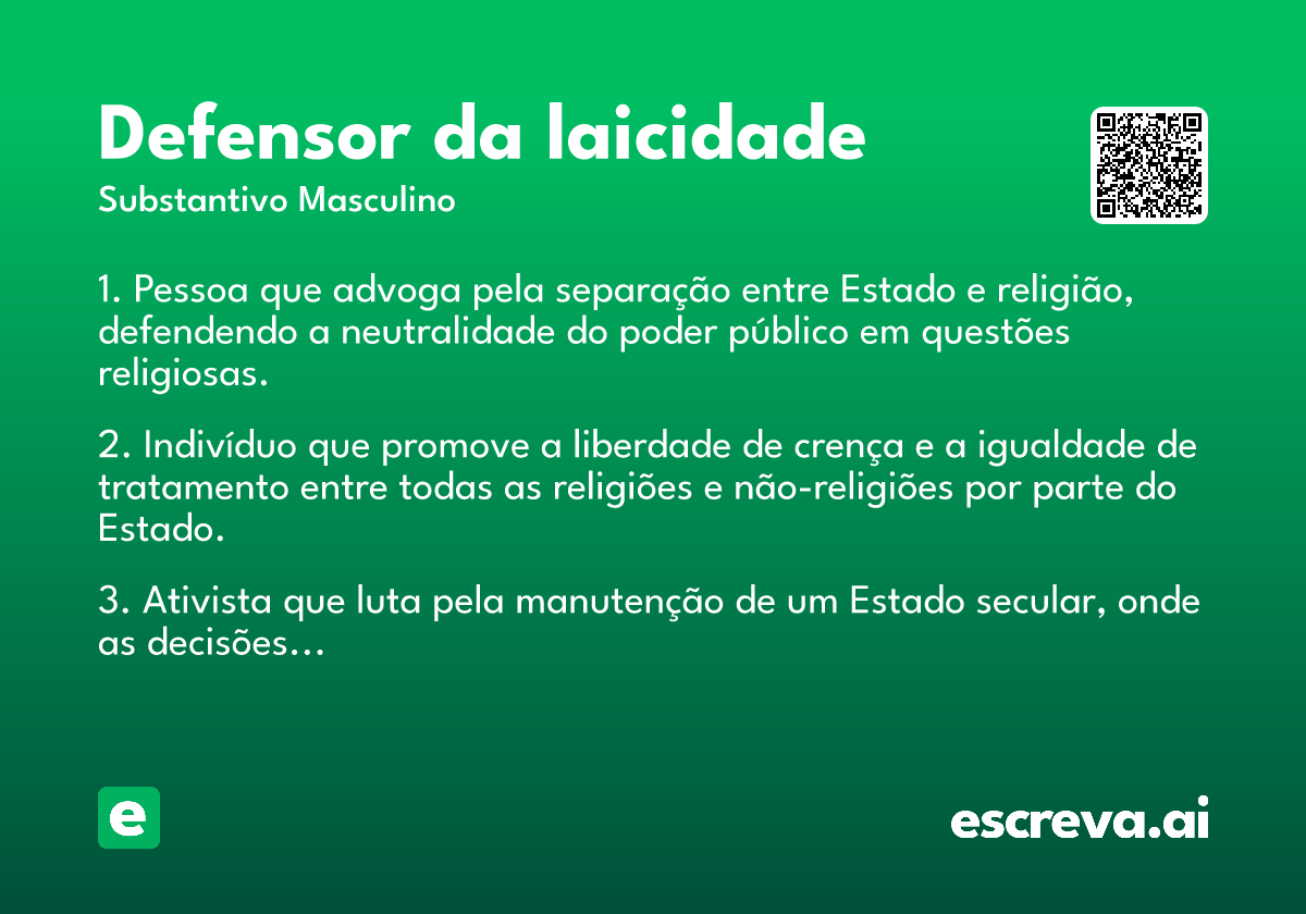 defensor da laicidade