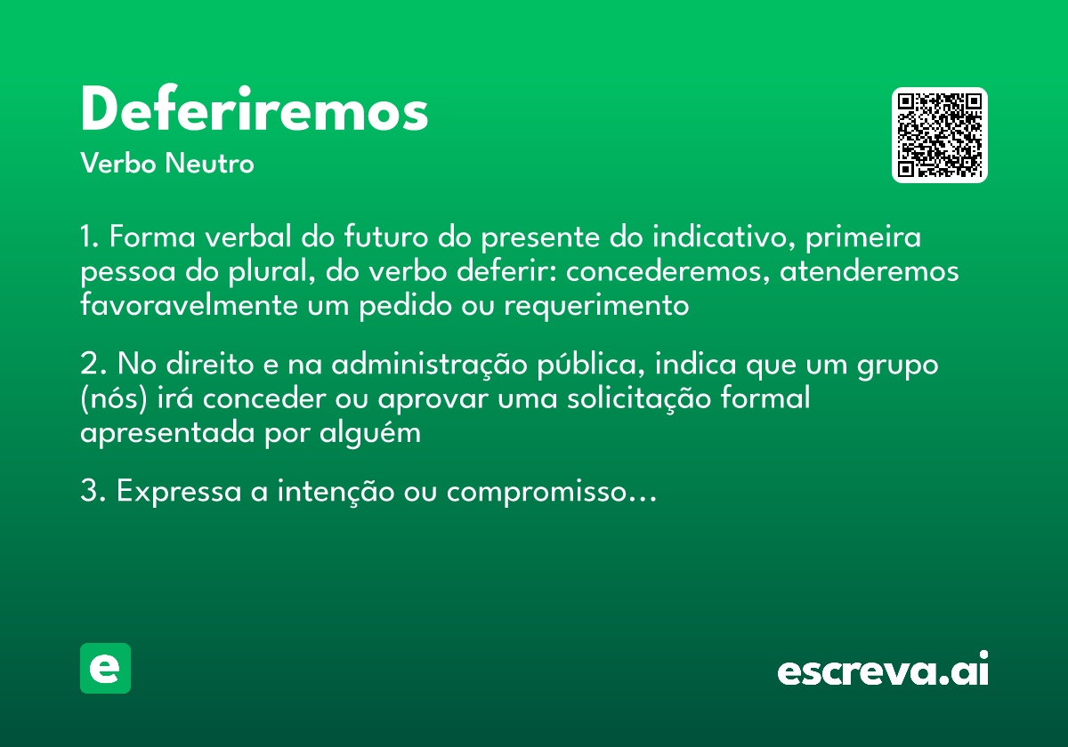 deferiremos