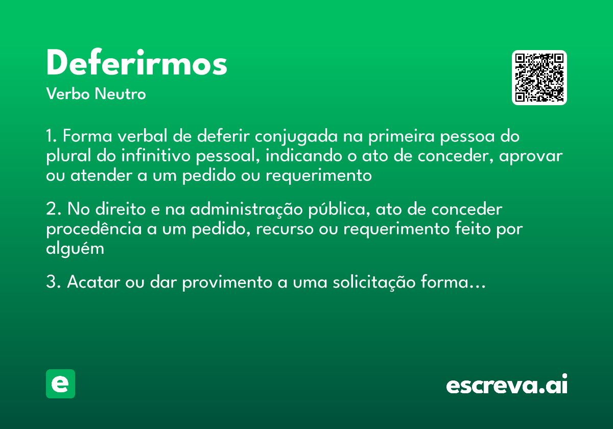 deferirmos