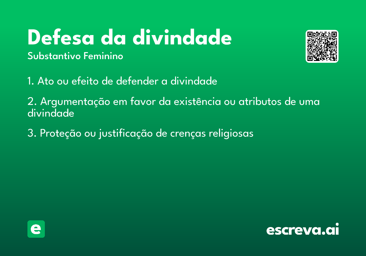 defesa da divindade