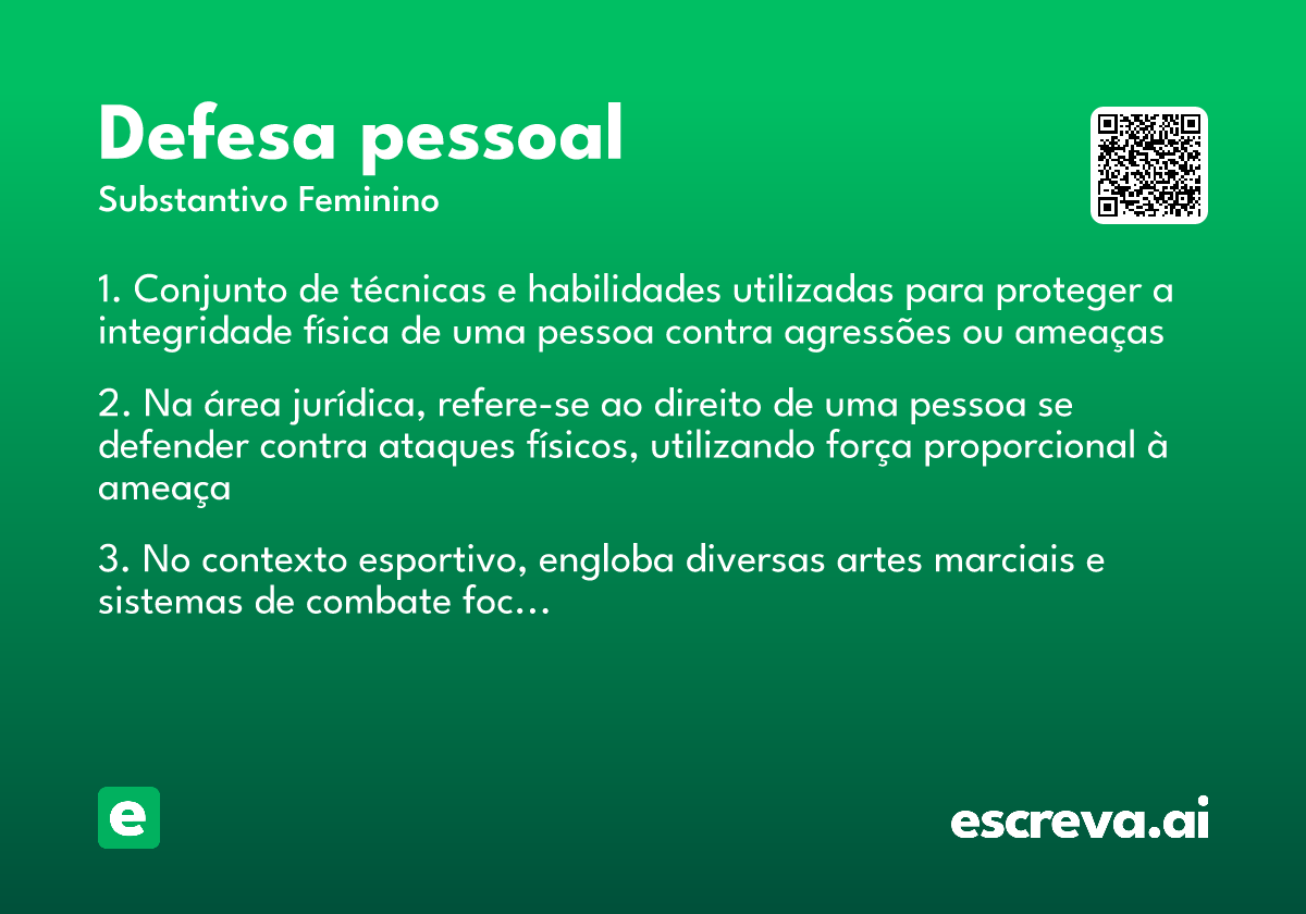 defesa pessoal