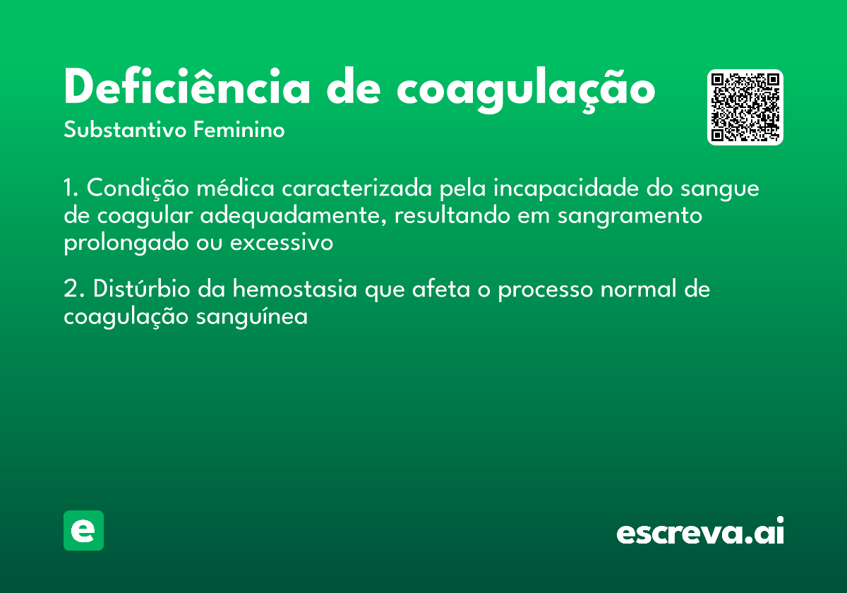 deficiência de coagulação