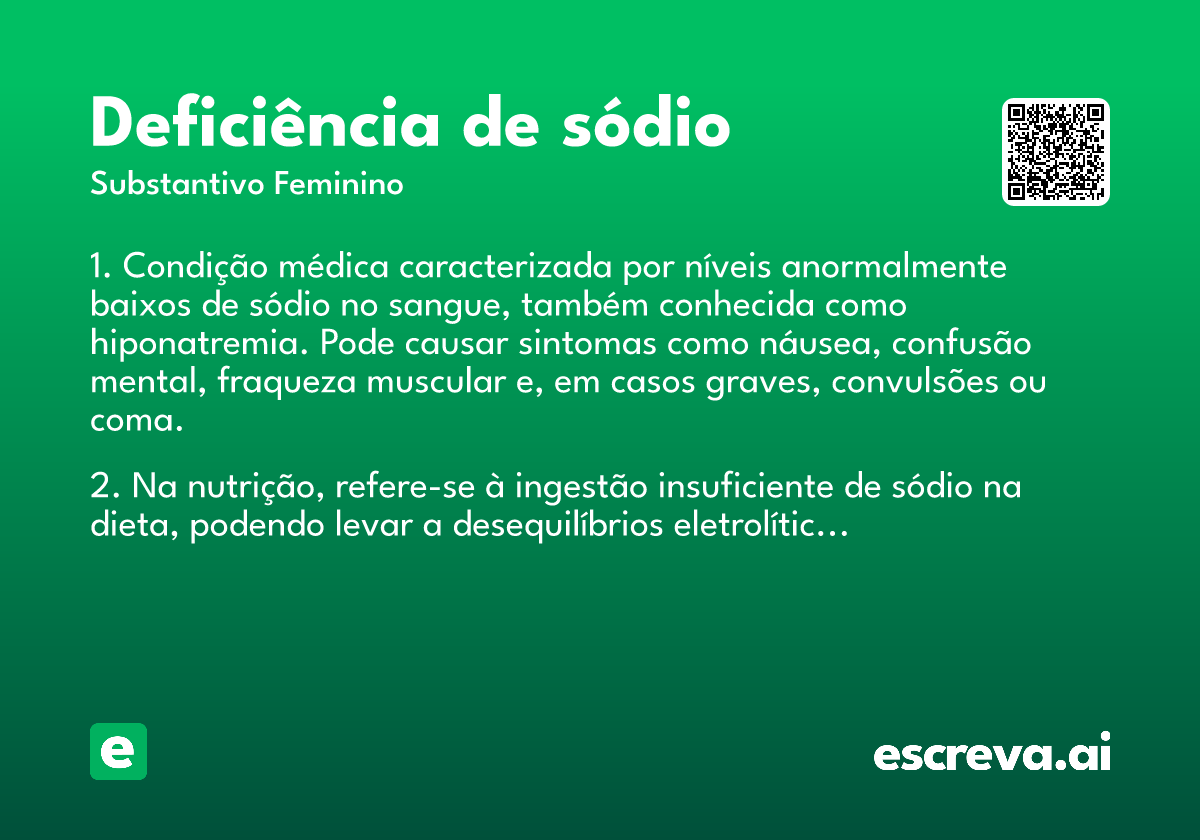 deficiência de sódio