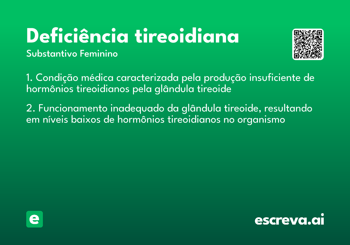 deficiência tireoidiana