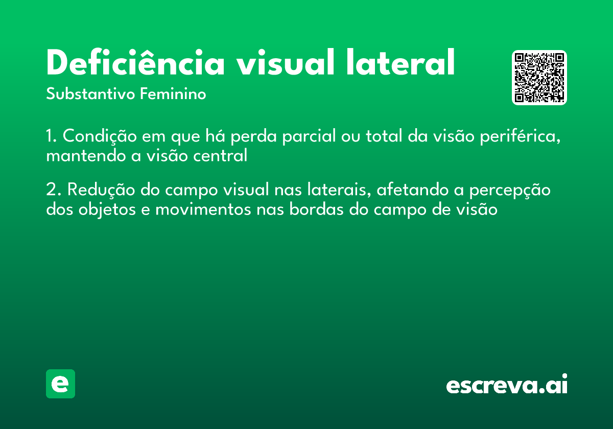 deficiência visual lateral