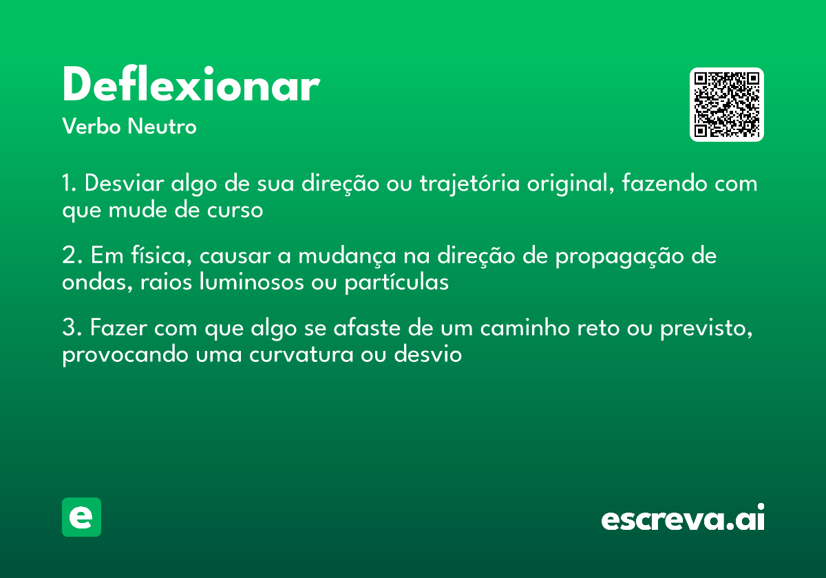 deflexionar