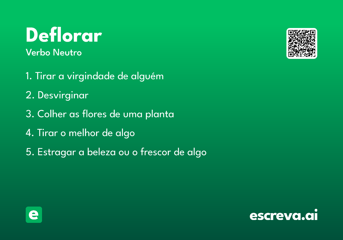 deflorar