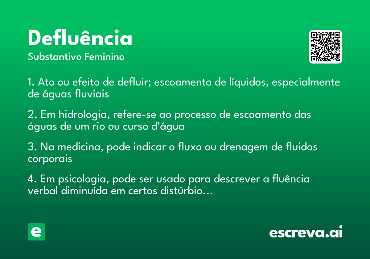 defluência