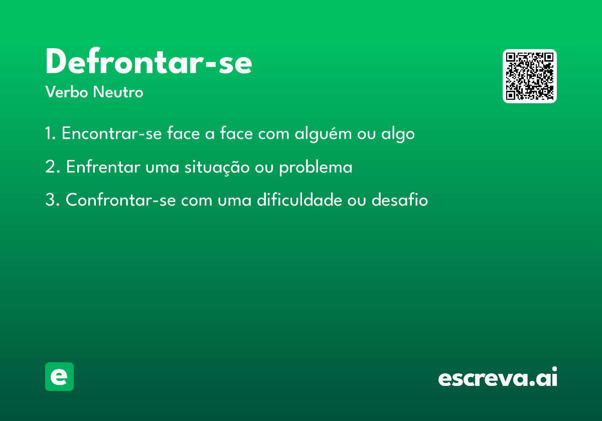 defrontar-se