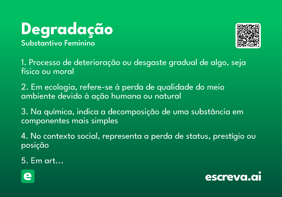 degradação