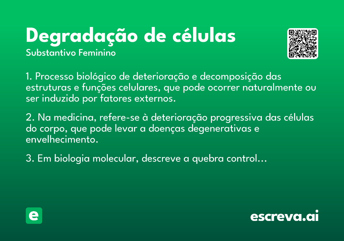 degradação de células