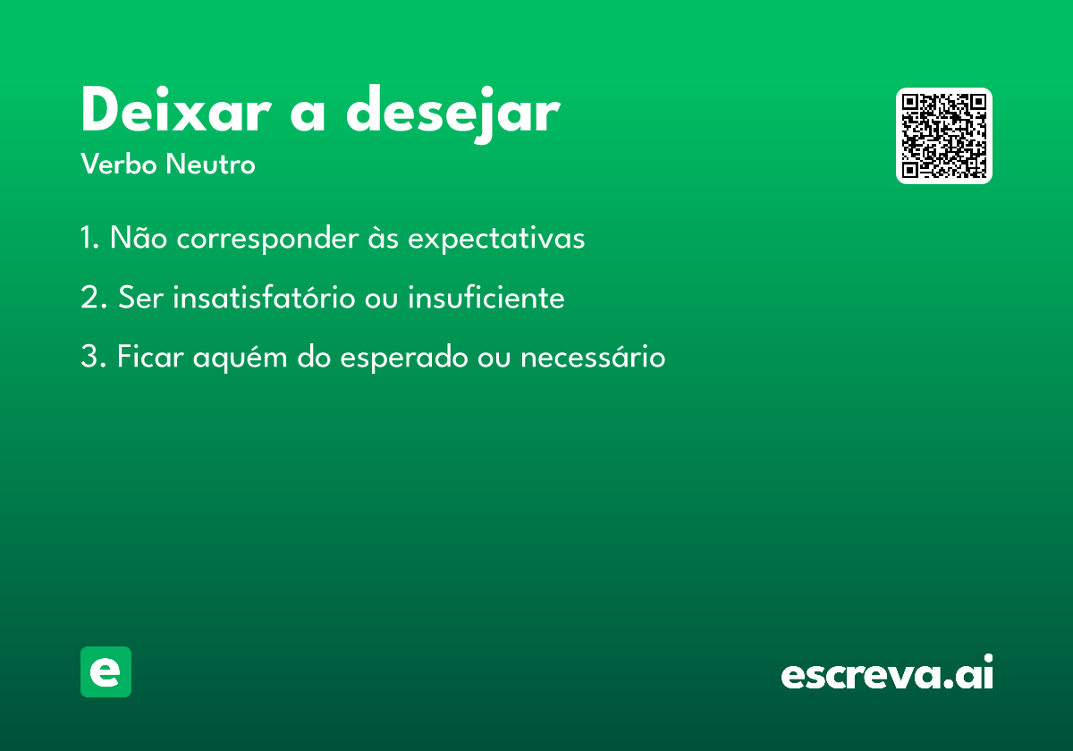 deixar a desejar