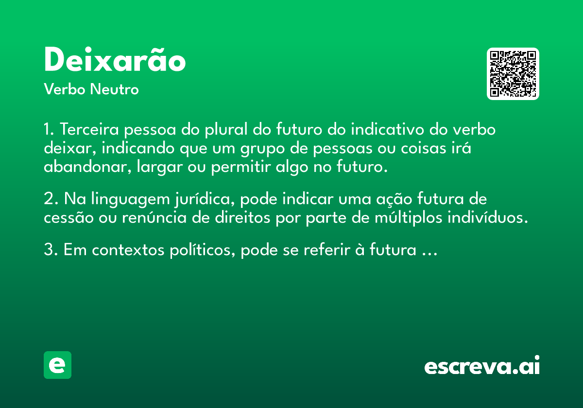 deixarão