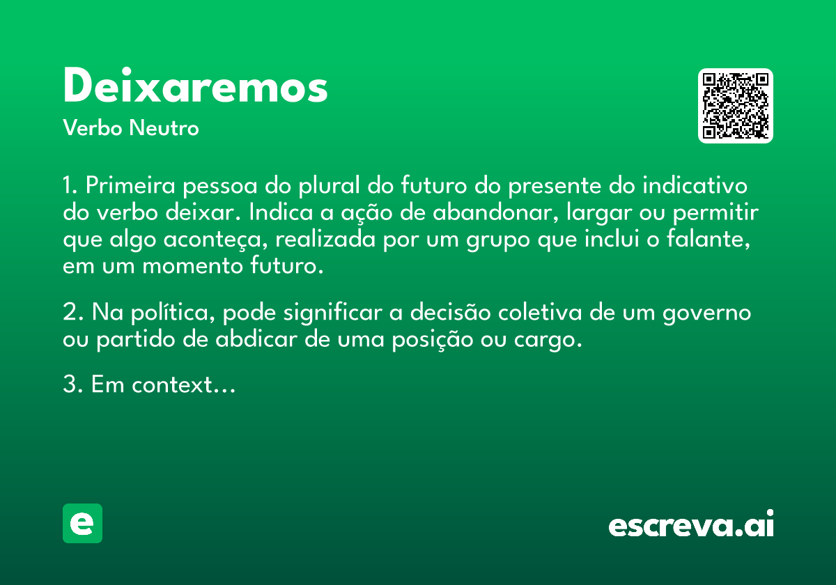 deixaremos
