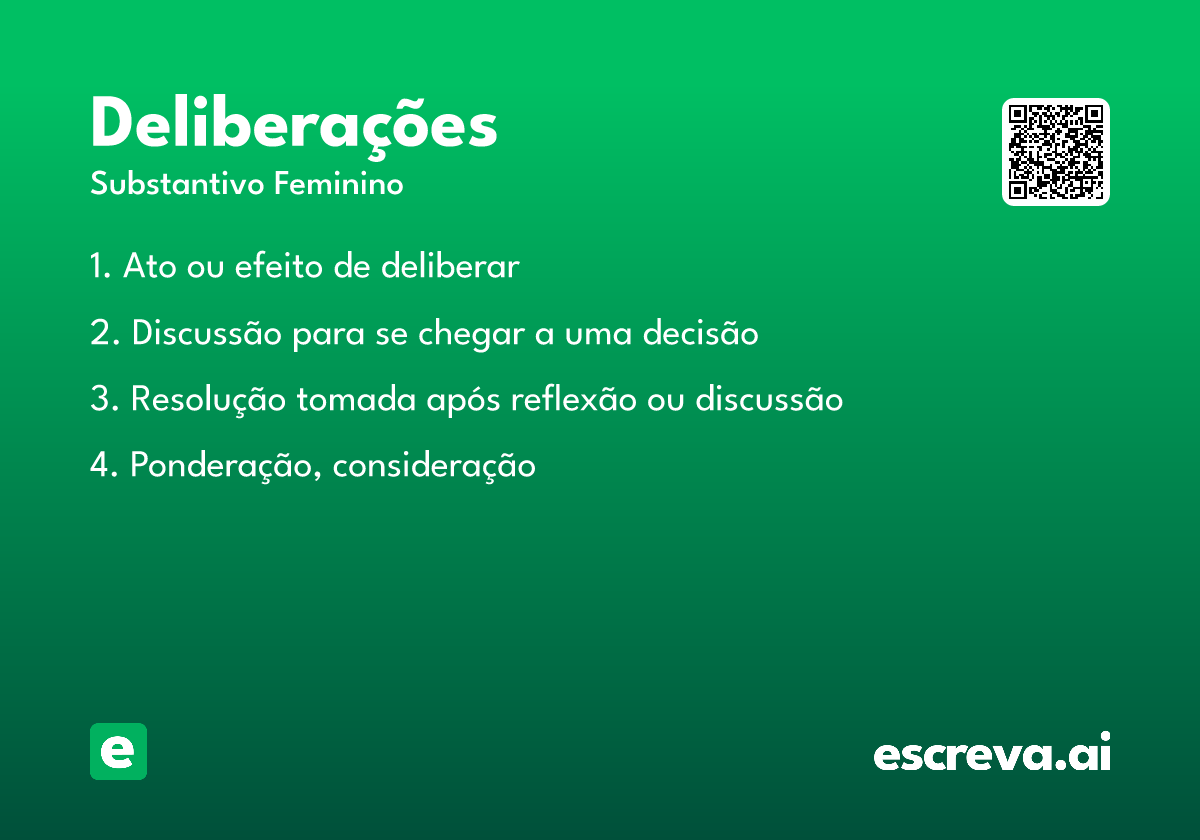 deliberações