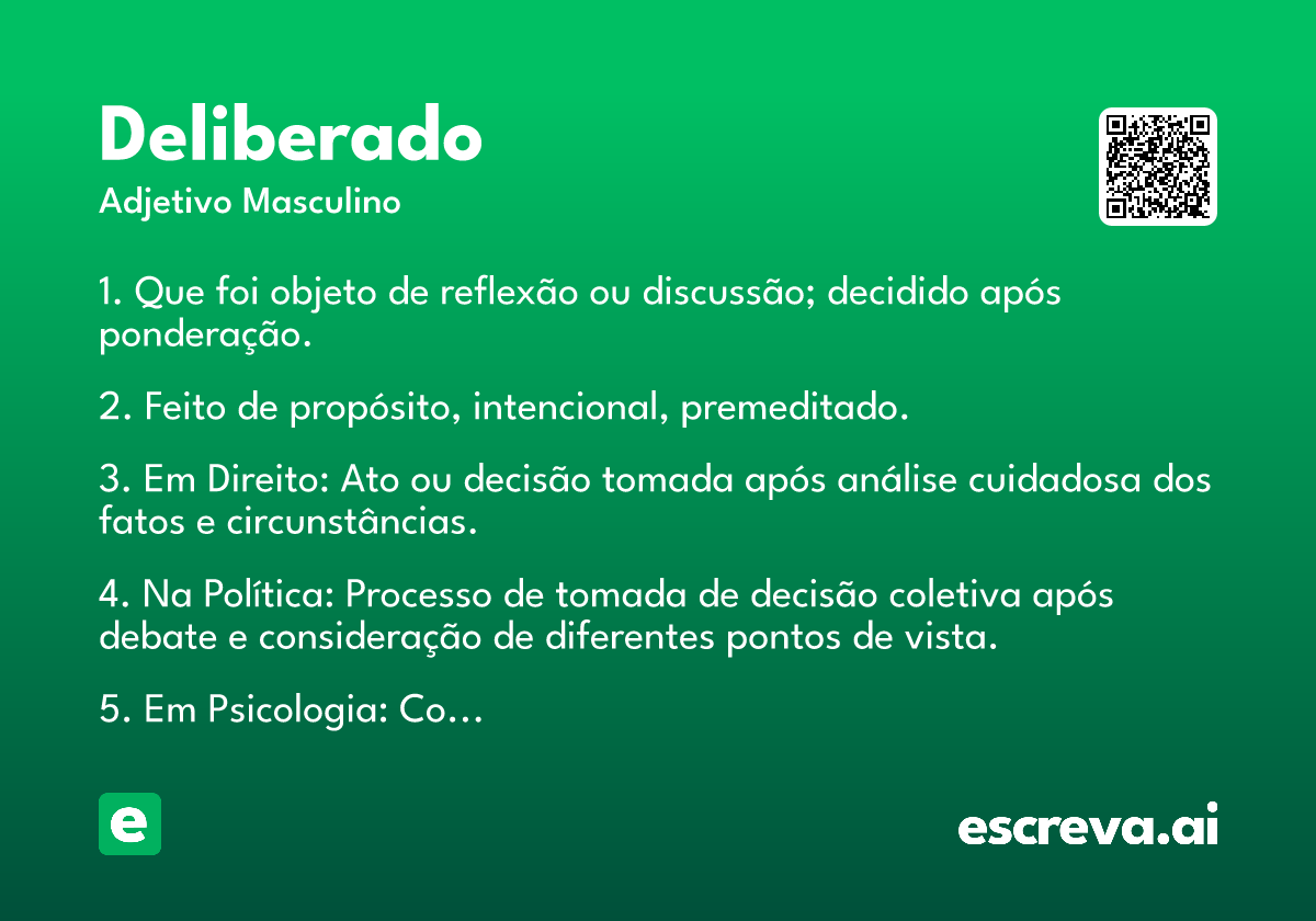 deliberado