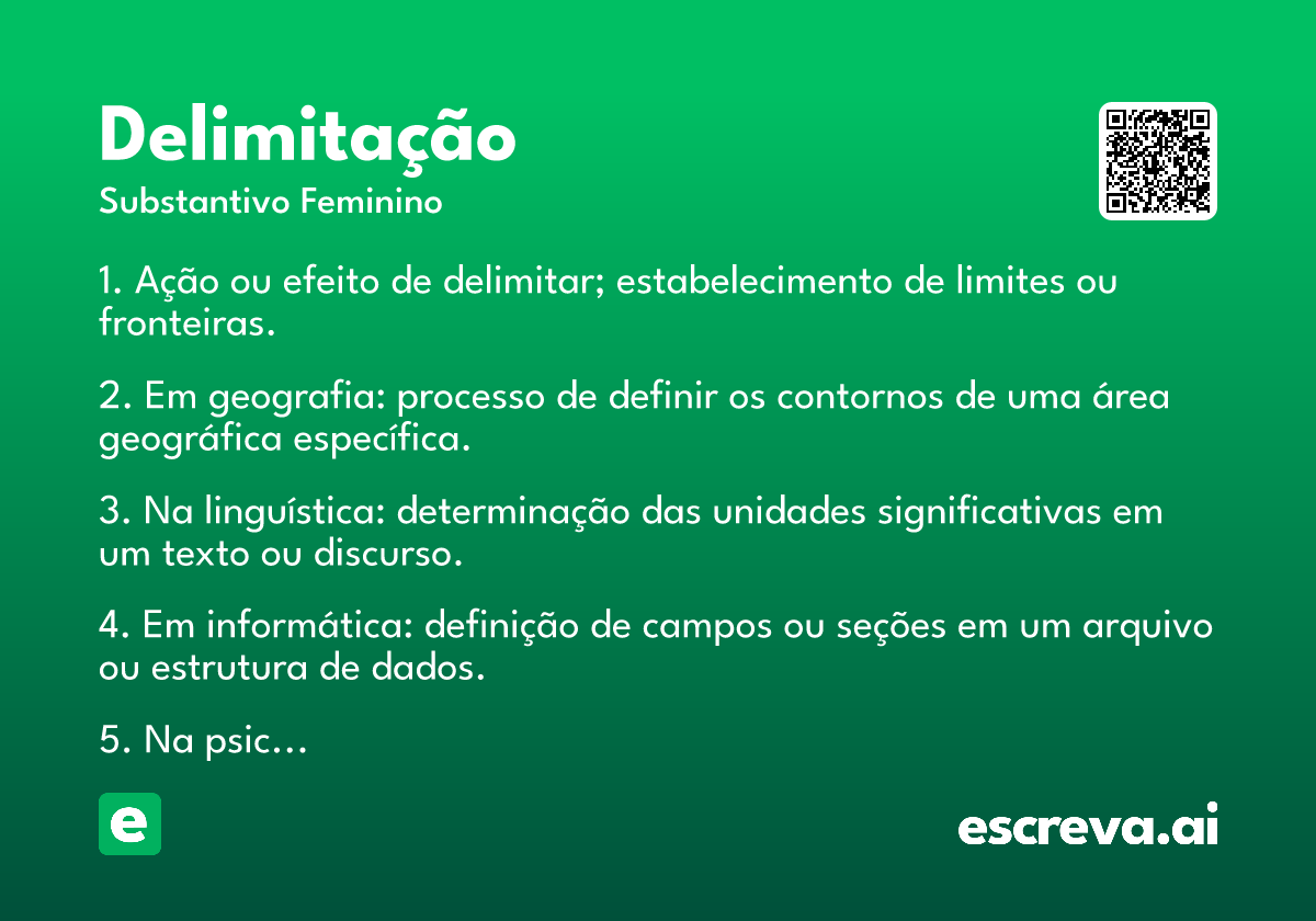 delimitação