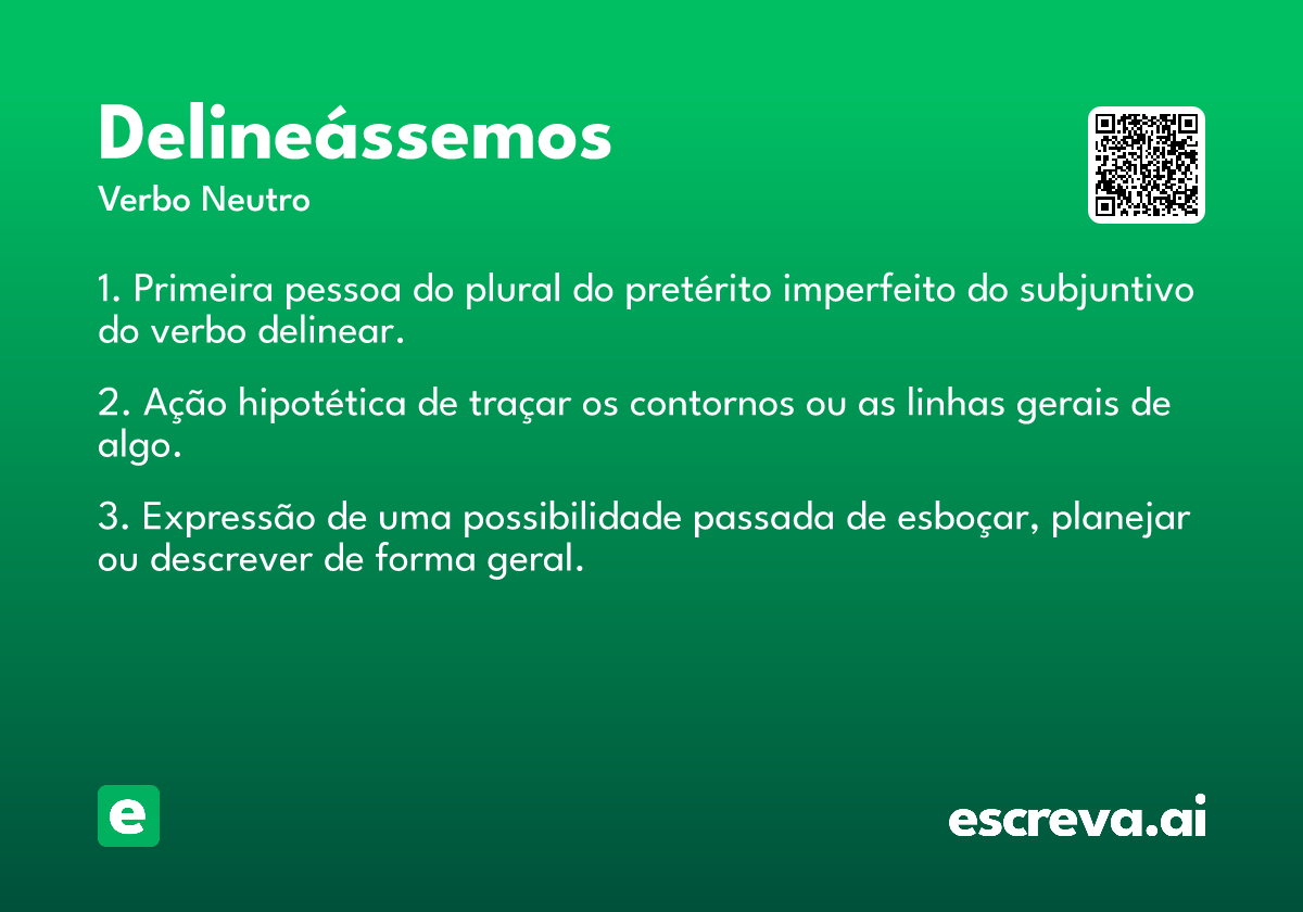 delineássemos