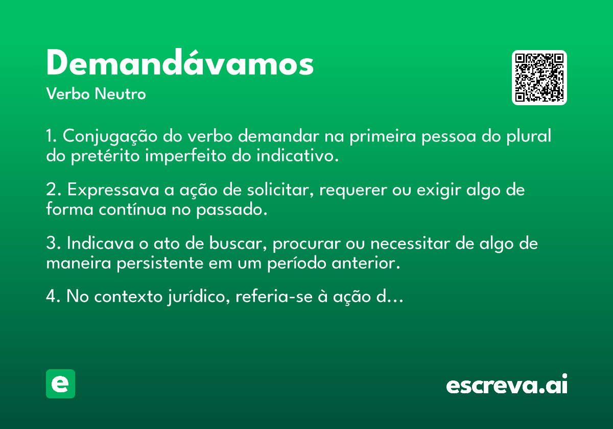 demandávamos
