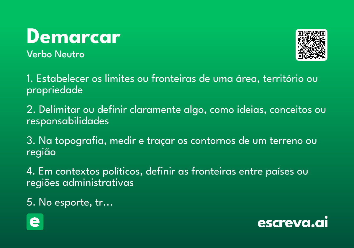 demarcar