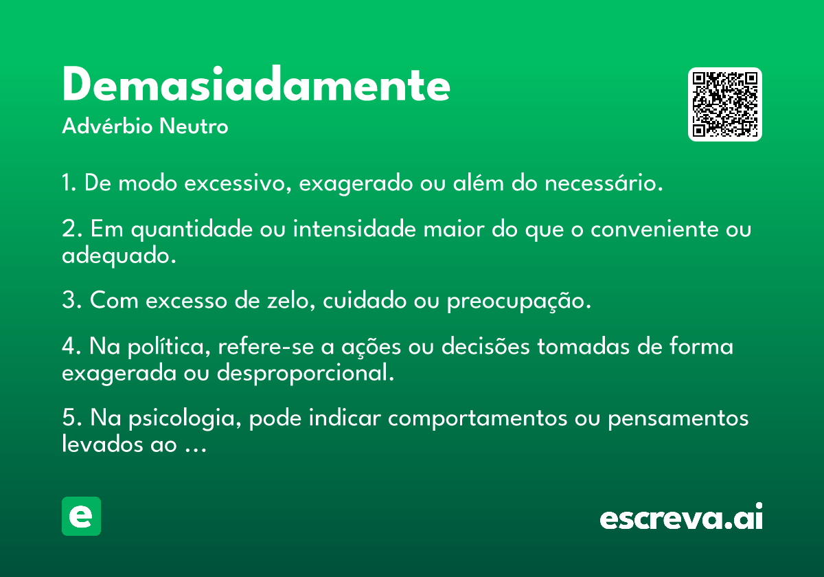 demasiadamente