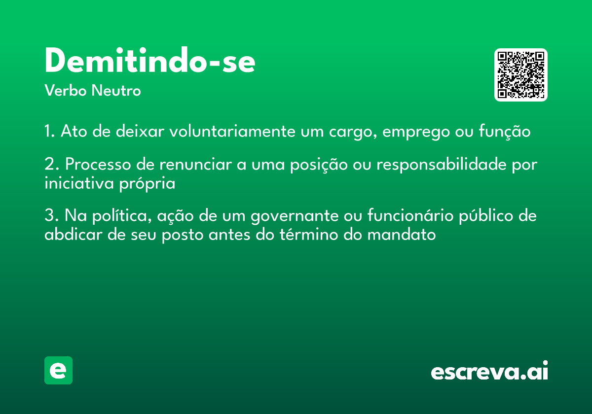 demitindo-se