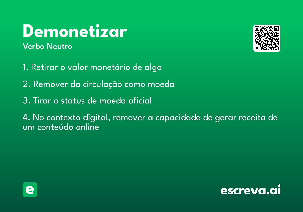 demonetizar