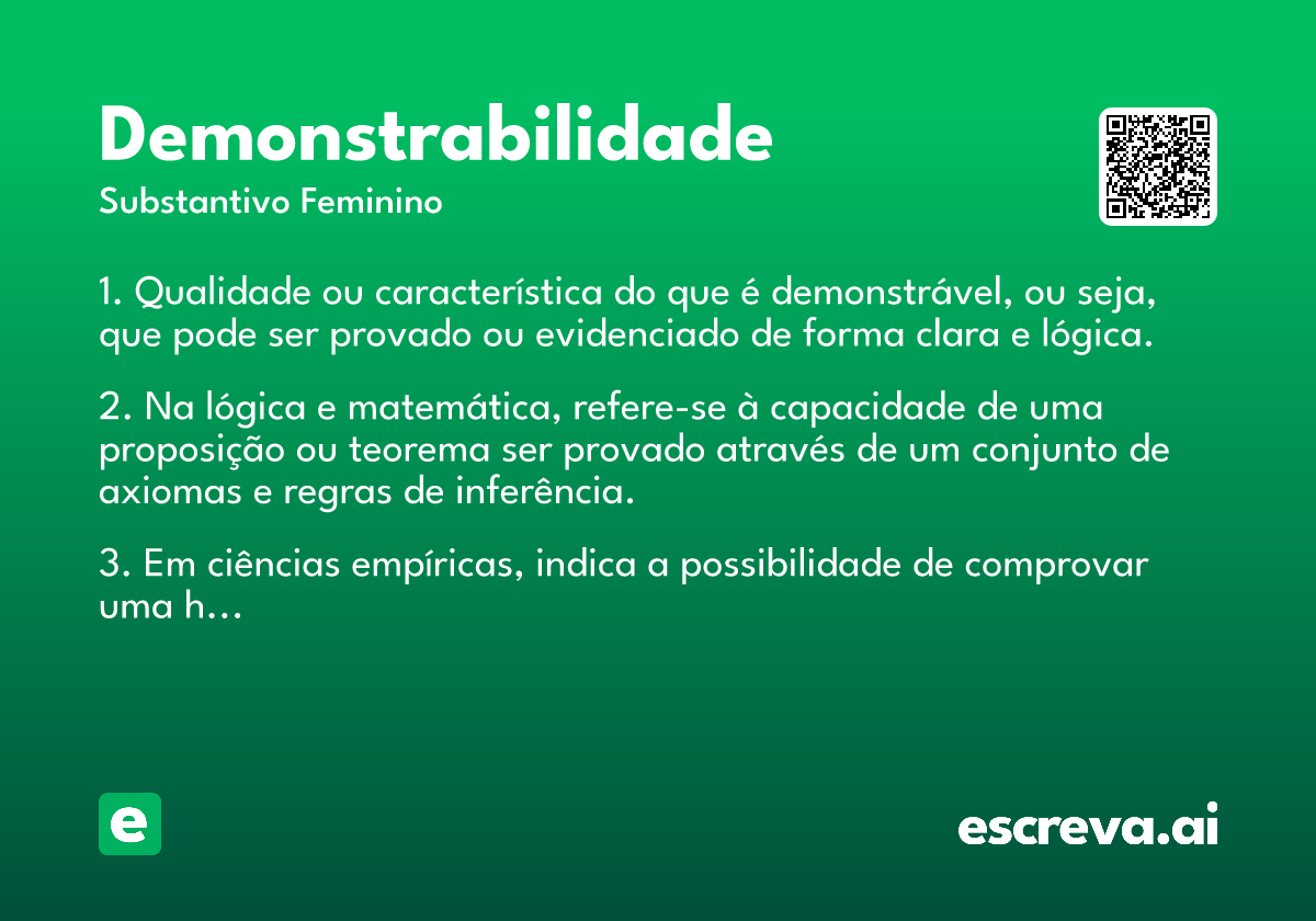 demonstrabilidade