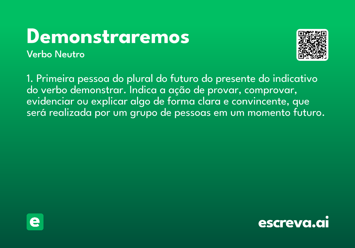 demonstraremos