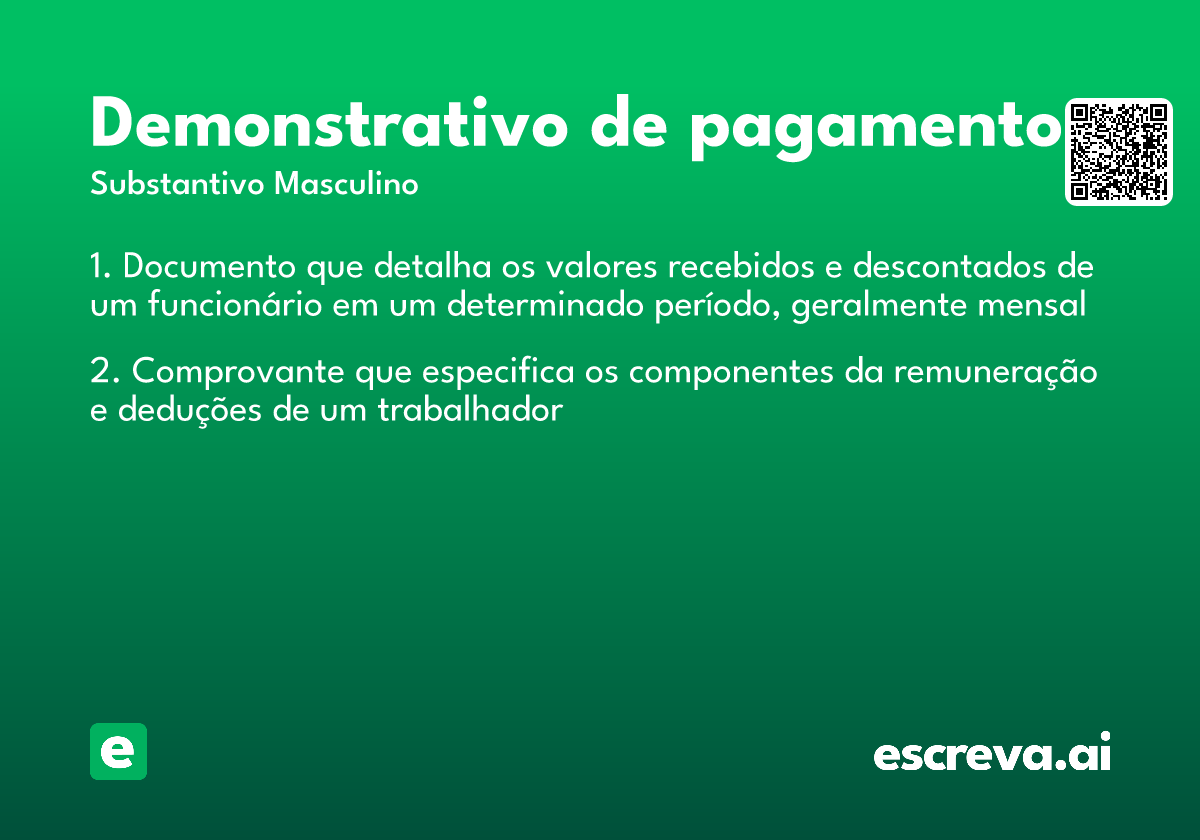 demonstrativo de pagamento