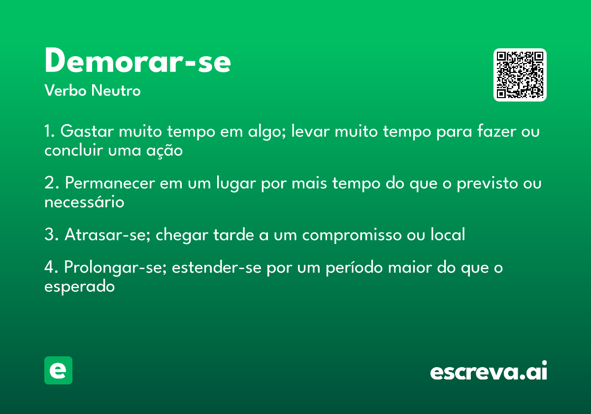 demorar-se