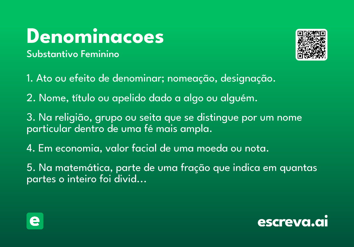 denominacoes