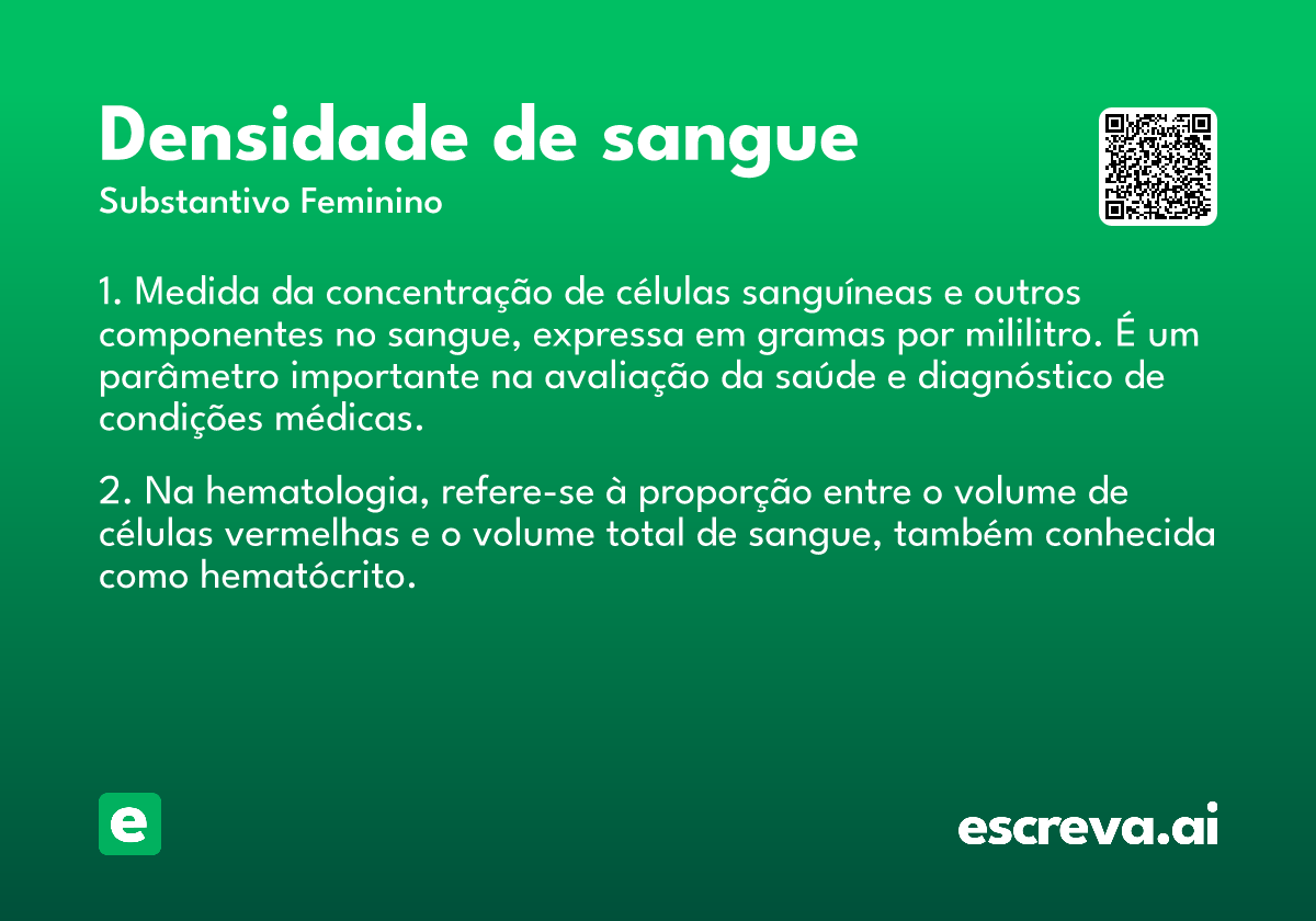 densidade de sangue
