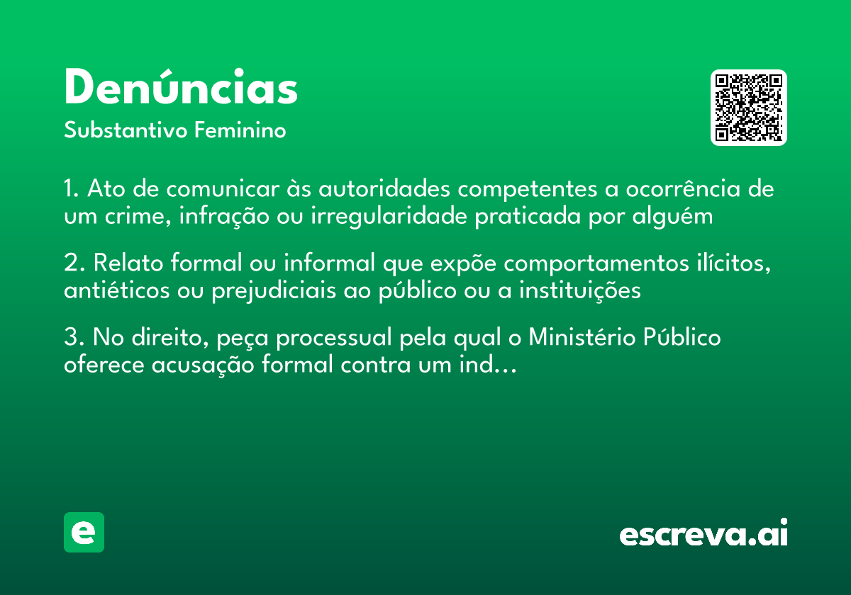 denúncias