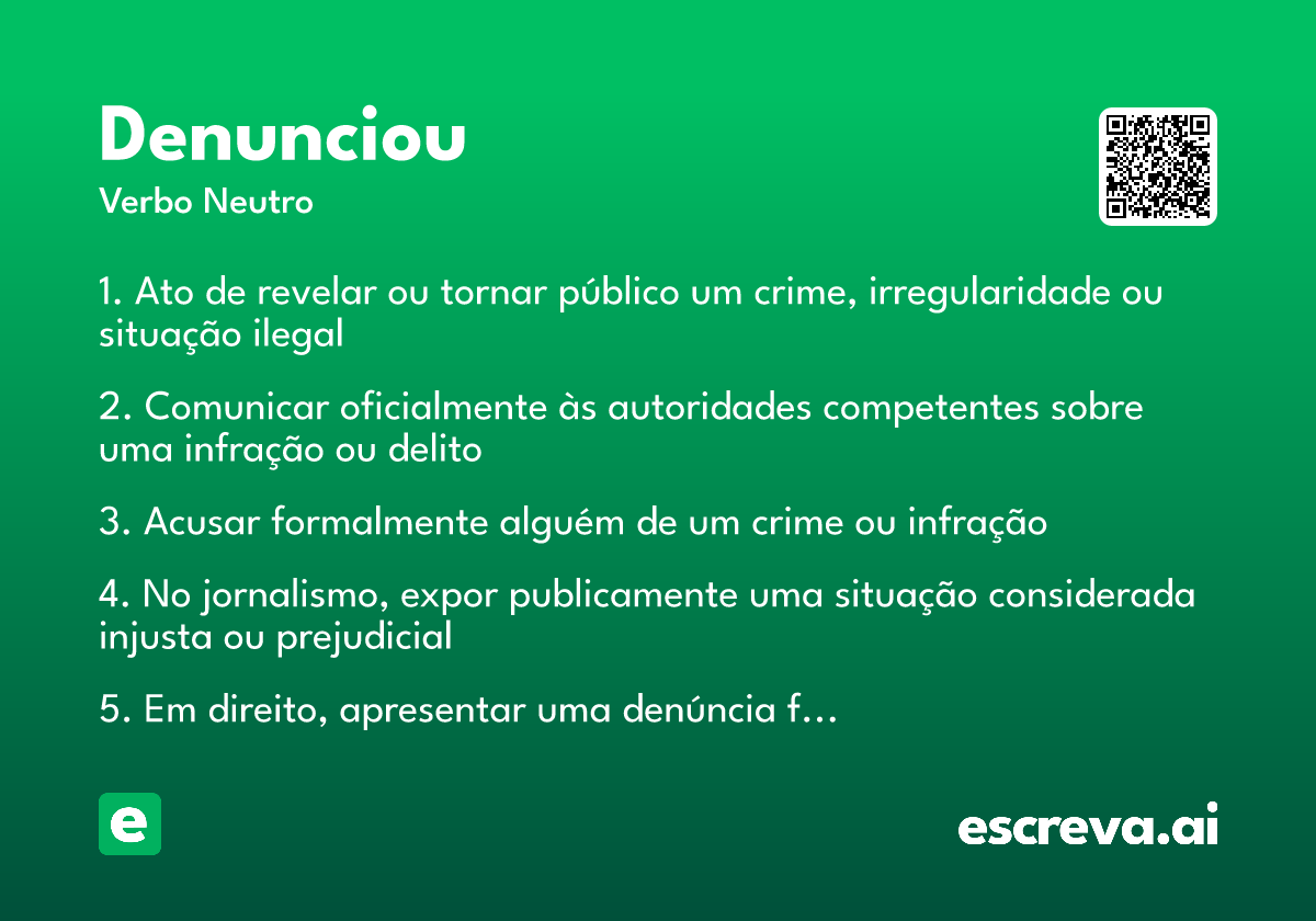 denunciou