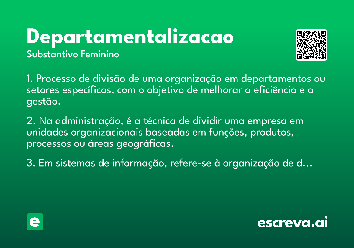 departamentalizacao