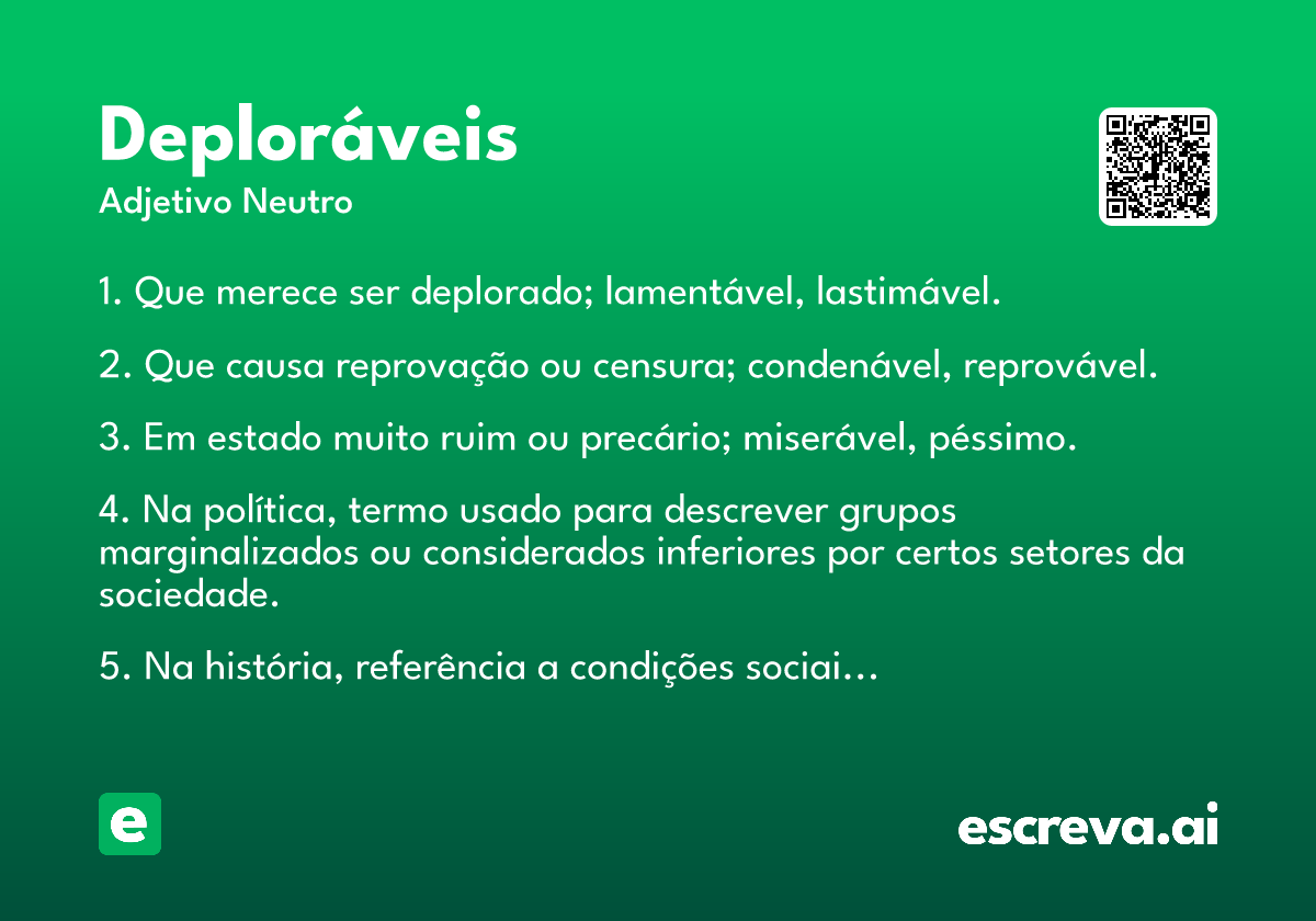 deploráveis