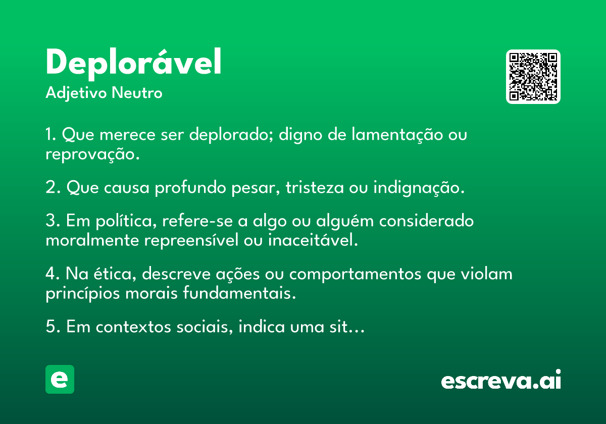 deplorável