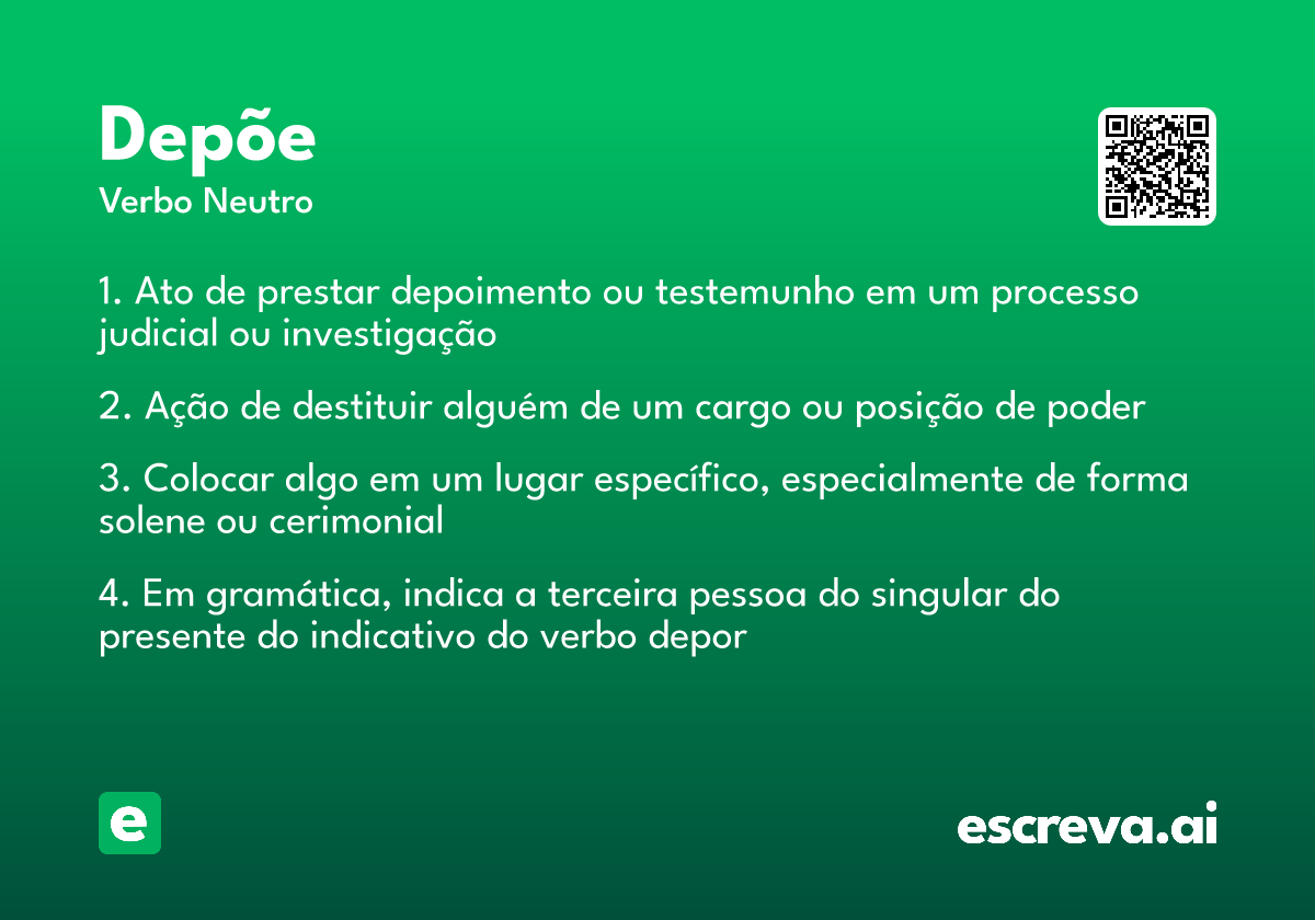 depõe