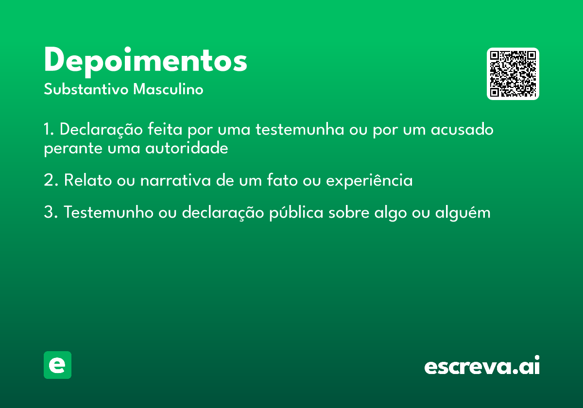 depoimentos