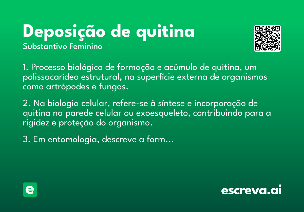 deposição de quitina