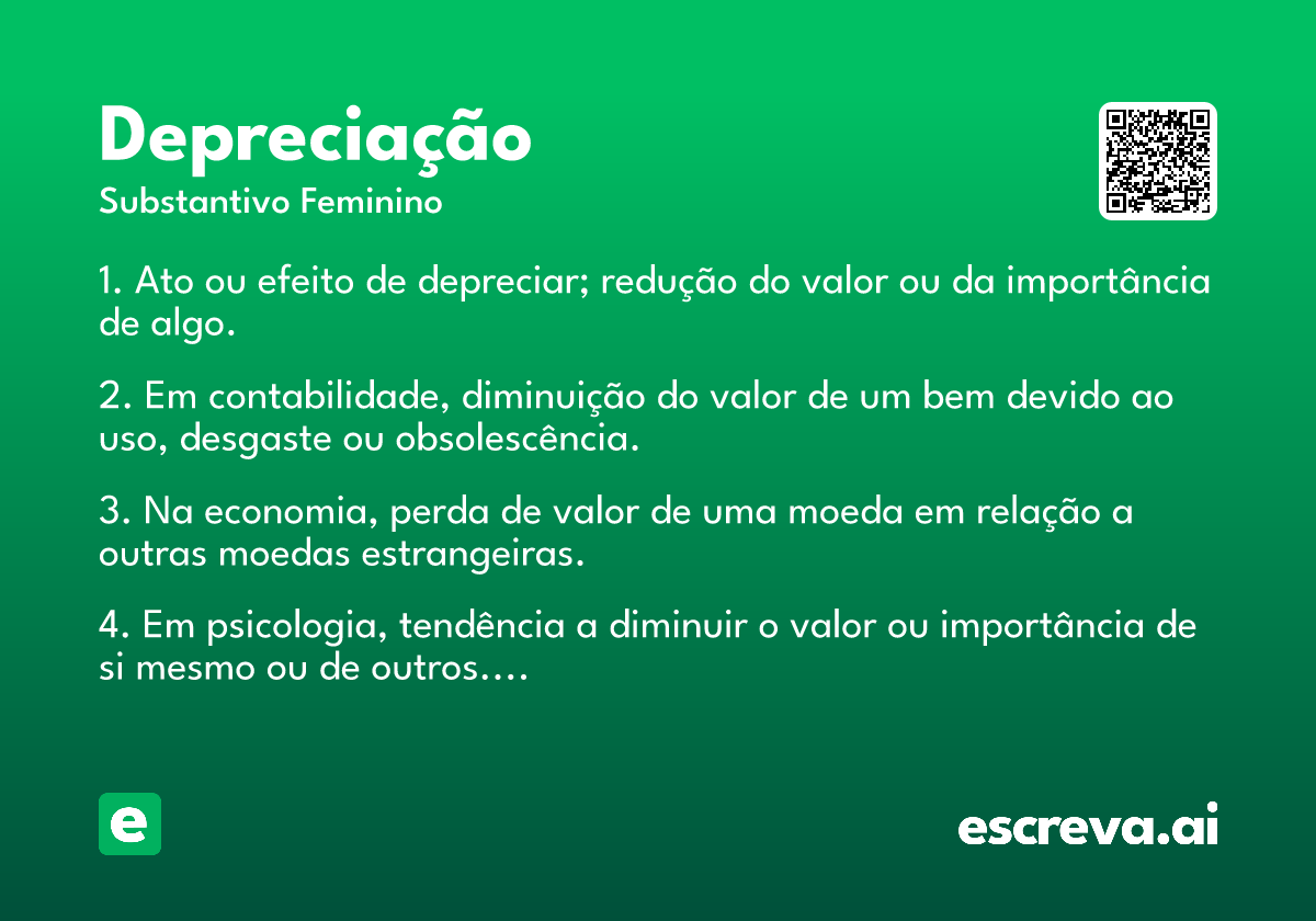depreciação