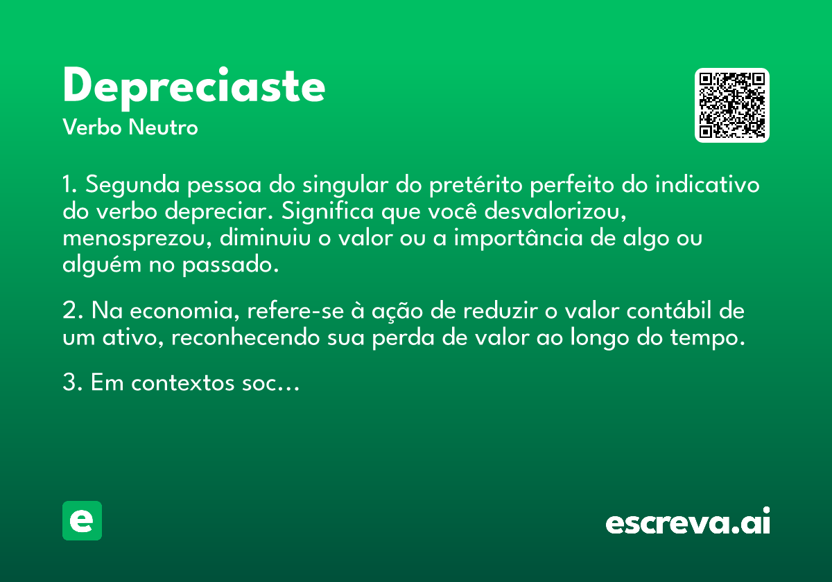 depreciaste