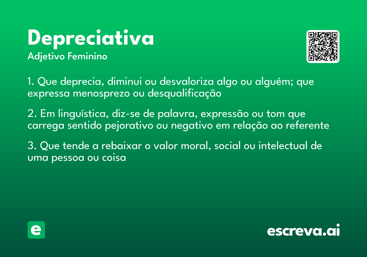 depreciativa