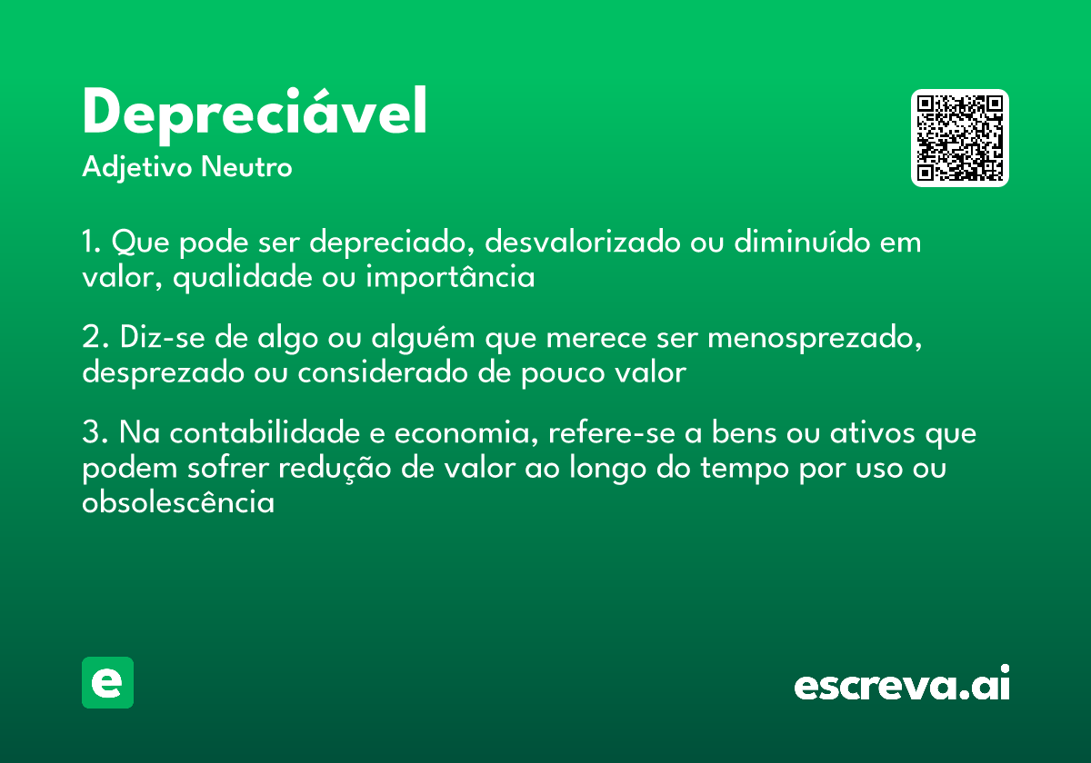 depreciável