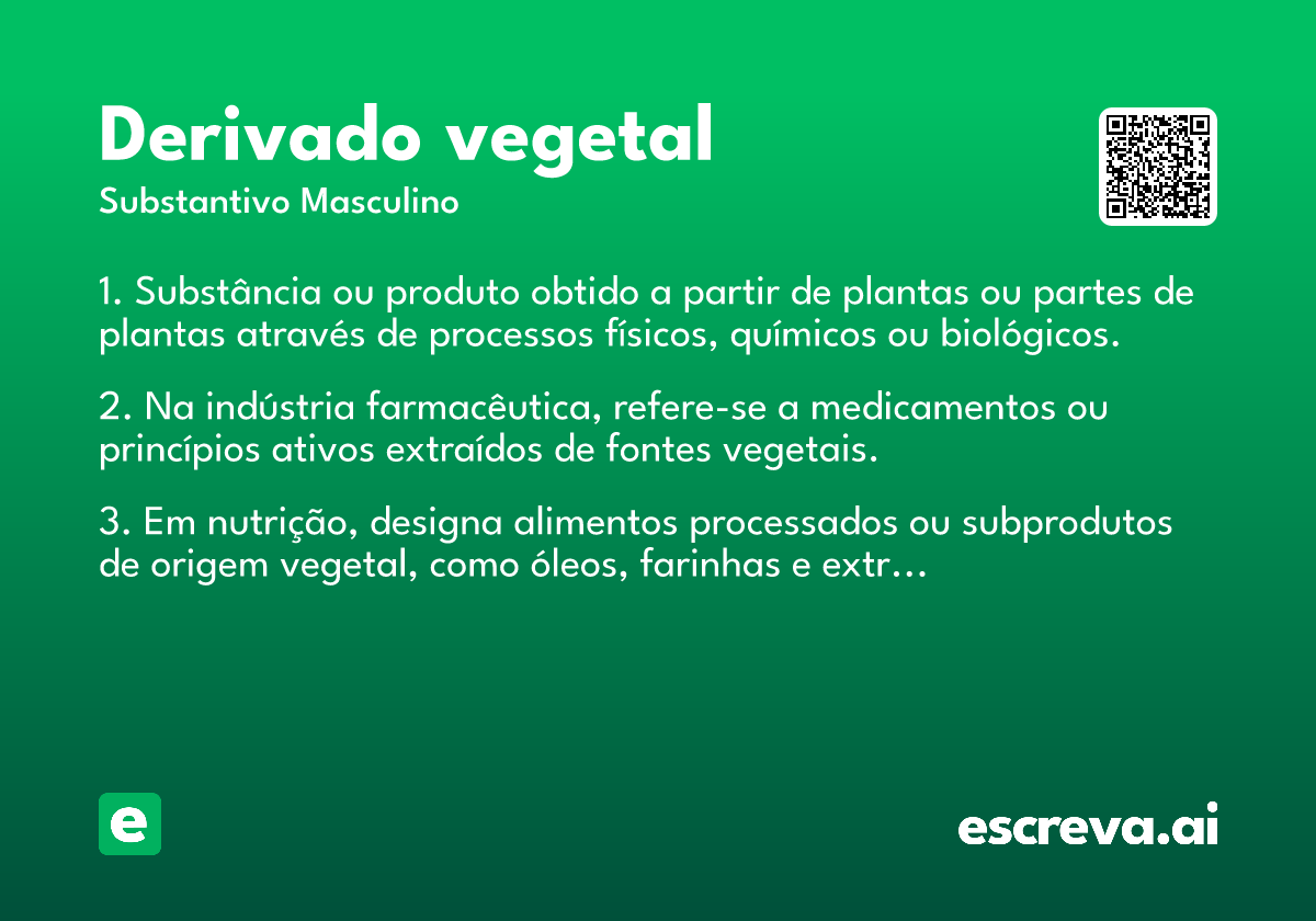 derivado vegetal