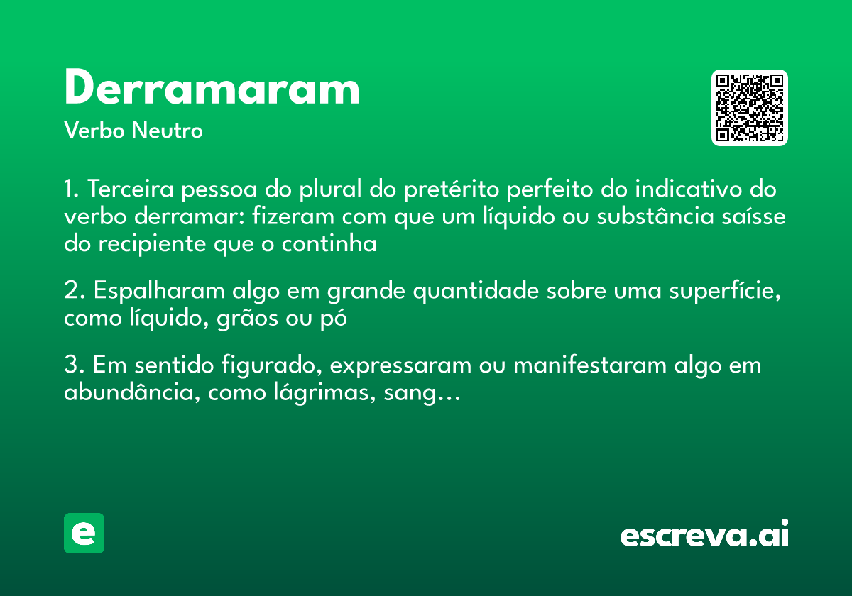 derramaram