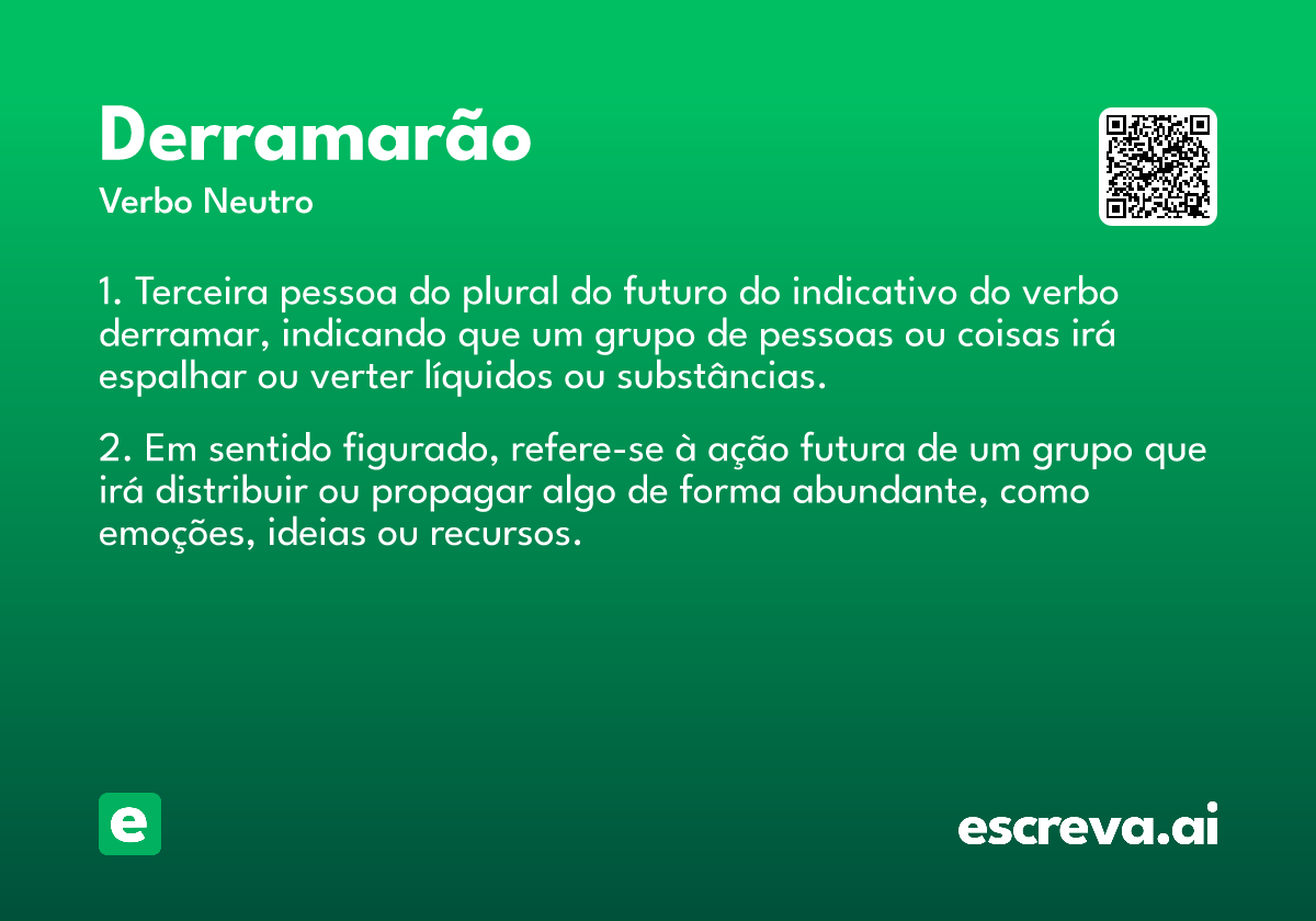 derramarão