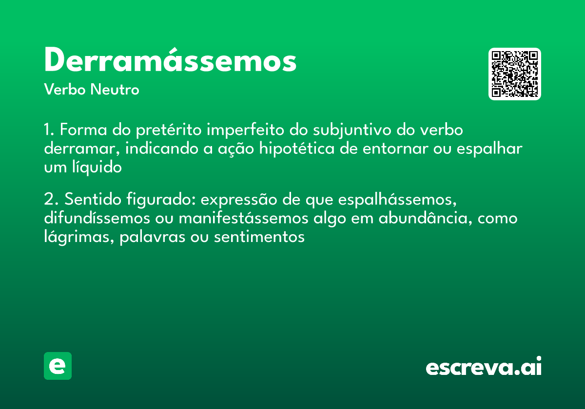 derramássemos