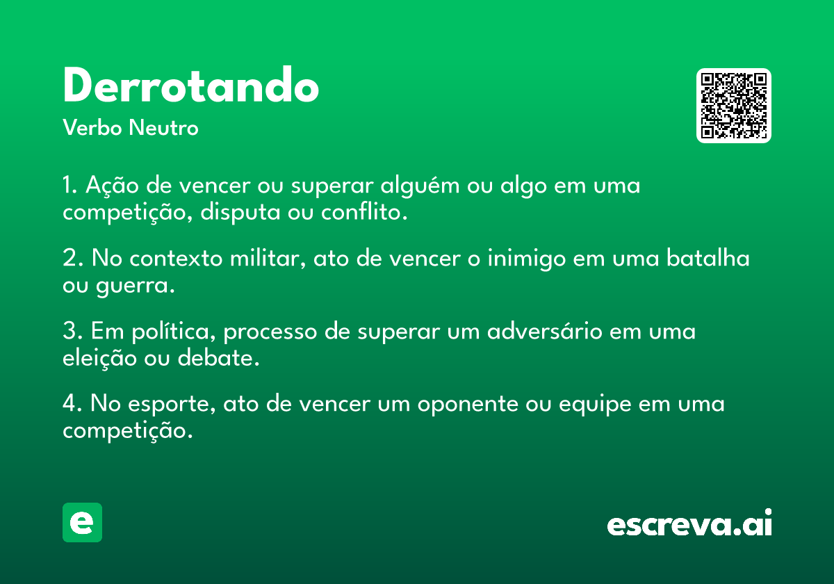 derrotando